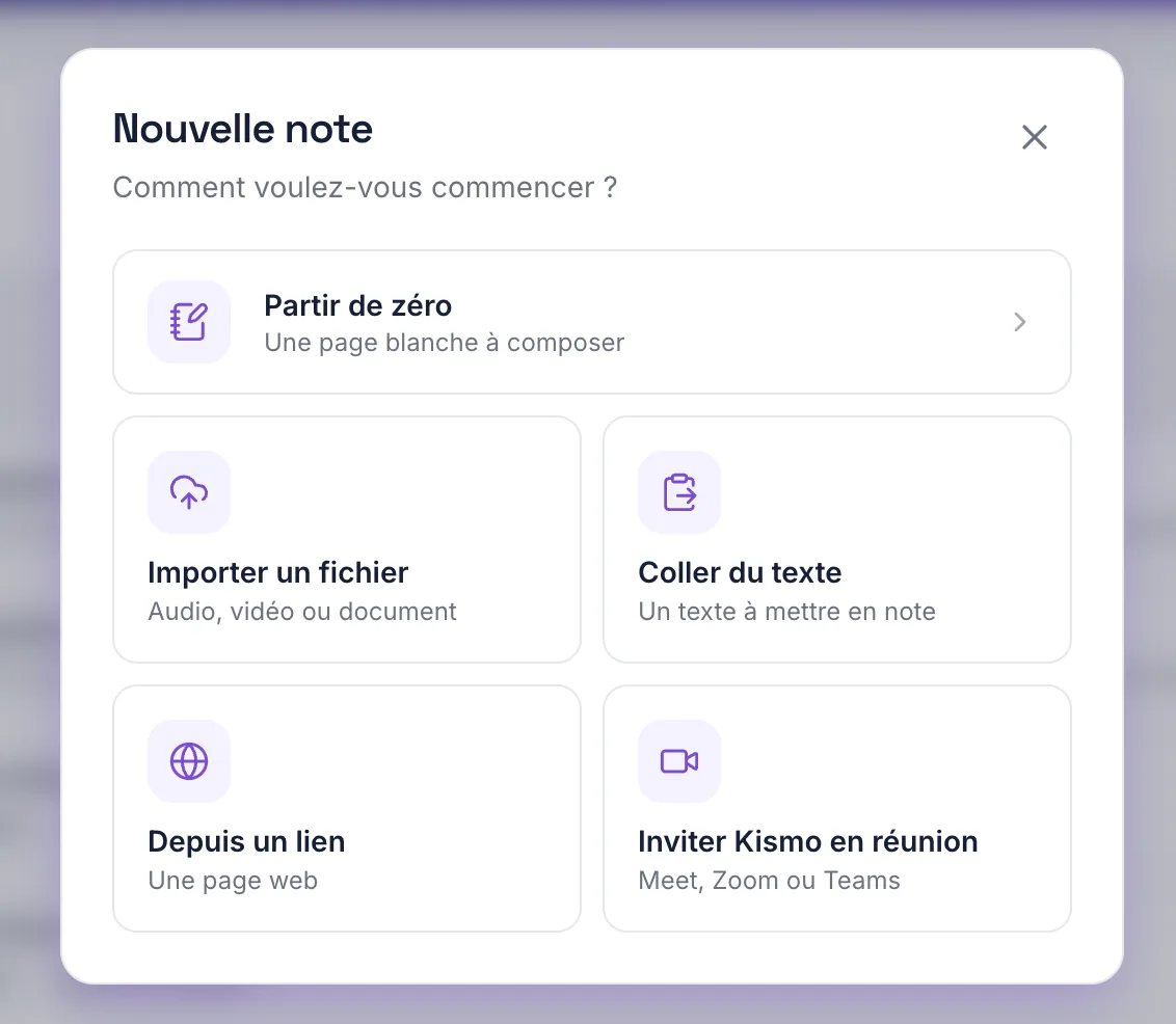 les six façons de créer un souvenir dans KISMO